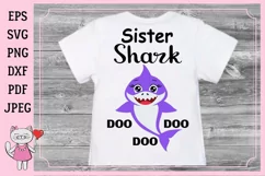 Sister shark Svg files Family shirt design Product Image 2