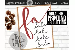 Fa La La SVG, Christmas Song Quote PNG JPEG, Deck The halls Product Image 1