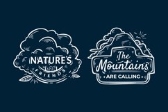 Collection of Travel Lettering Badges Product Image 1