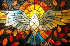 Stained Glass Bird Background Product Image 1