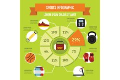 Sport equipment infographic concept, flat style Product Image 1