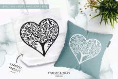 Heart Tree - Papercut Template SVG EPS DXF PNG PDF JPG Product Image 2