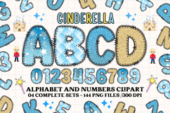 Cinderella Alphabet png clipart, Cinderella letters doodle Product Image 1