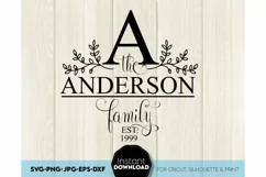 Monogram SVG, Family name SVG, Family svg, Last name svg Product Image 2