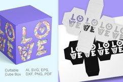 Set of 2 Love Cuttable Gift Boxes with Repeating Holes SVG Product Image 4