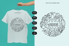 Virus Doodle T-shirt | SVG Product Image 1