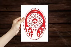 Papercut Love Birds with Flowers and Hearts Card Cover Product Image 3