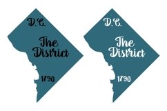 D.C. - State Nickname &amp; EST Year - 2 Files - SVG PNG EPS Product Image 2