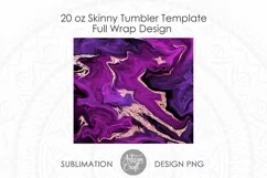 Purple rose gold marble, Tumbler sublimation Design Product Image 2