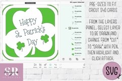 St. Patrick’s day insert card | Paper cutting | Cricut Card Product Image 2