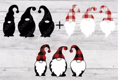 Gnomes Buffalo Plaid SVG, Christmas Clip Art PNG, JPG,EPS Product Image 3