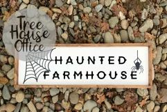 Haunted Farmhouse Halloween Front Porch SIgn SVG PNG JPG DXF Product Image 2