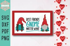 Best Friends Gnome Matter What Valentine Layered Cut File Product Image 2