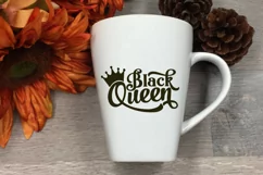 Black Queen SVG Black Woman SVG PNG EPS DXF AFRO Girl SVG Product Image 3