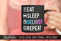 Eat Sleep Deliver Repeat SVG Cut Files Midwife SVG Doula SVG Product Image 2