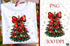 Gold Glittered Christmas Tree Png | Coquette Holiday Png Product Image 1