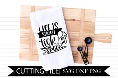 Life Is Short Lick The Spoon- Hand Lettered SVG Product Image 1