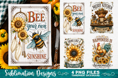 Sunflower Kitchen Towels PNG Sublimation Designs 4 Files Product Image 3