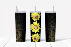 Sunflowers tumbler,20 oz skinny tumbler sublimation png Product Image 2