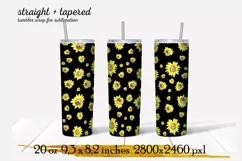 Sunflowers tumbler,20 oz skinny tumbler sublimation png Product Image 1