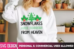 Snowflakes Are kisses From Heaven SVG Cut File,Christmas SVG Product Image 1