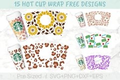 16oz Rose Starbucks Hot Cup Svg, Flower Svg, Spring Product Image 4