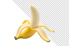 Peeled Fresh Yellow Banana Isolated Product Image 1