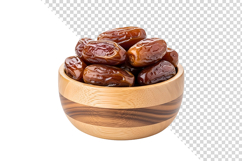 Premium Dried Dates in Wooden Bowl Product Image 1