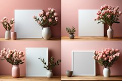 Realistic frame mockup. frame close up in home interior back Product Image 1