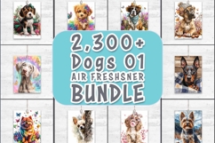 Dog Breed Air Freshener Bundle Sublimation Designs - Dogs 01 Product Image 1