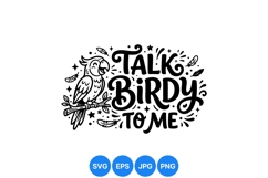 Cute Parrot Illustration With Funny Quote Design Product Image 1