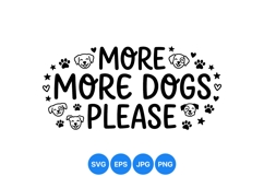 Hand Drawn More Dogs Please Puppy Clipart Design Product Image 1