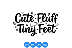 Hand Drawn Cute Fluffy Tiny Feet Animal Clipart Product Image 1