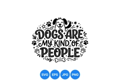 Hand Drawn Dog Typography Design Illustration Product Image 1