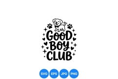 Cute Good Boy Dog SVG Clipart Design Product Image 1