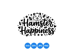 Cute Hamster Happiness SVG Illustration Design Product Image 1
