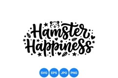 Cute Hamster Happiness SVG Illustration Design Product Image 1
