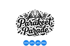 Hand Drawn Parakeet Birds Vector Illustration Product Image 1