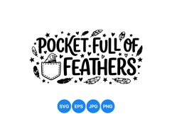 Hand Drawn Feather And Bird Pocket Illustration Product Image 1