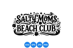 Hand Drawn Beach Mom Club Nautical Design Product Image 1