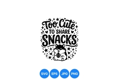 Hand Drawn Cute Snack Hamster SVG Design Product Image 1