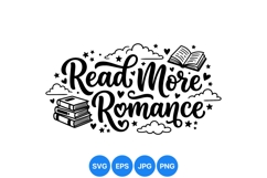 Romantic Book Reading Svg Design For Crafts Product Image 1