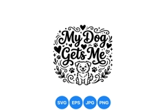 Cute Dog Quote SVG Design For Pet Lovers Product Image 1