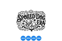 Hand Drawn Spoiled Dog Illustration Design Product Image 1