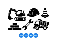 Construction Equipment SVG Clipart Design Product Image 1