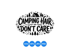 Hand Lettered Camping Hair Outdoor Adventure Design Product Image 1