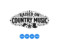 Vintage Country Music Typography Graphic Design Product Image 1