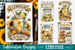 Sunflower Kitchen Towels PNG Sublimation Designs 4 Files Product Image 3