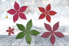 3d Layered Christmas poinsettia svg, Laser cut decor Product Image 2