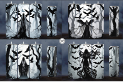 4 Creepy Ghost Tumbler Sublimation, 20 oz Tumbler Wrap Product Image 2